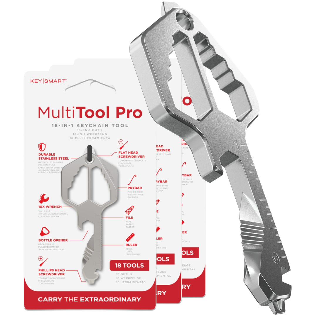 KeySmart Multitool Pro – 18-in-1 Multifunktions-Schlüsselwerkzeug, kompaktes Taschen-Multitool als S