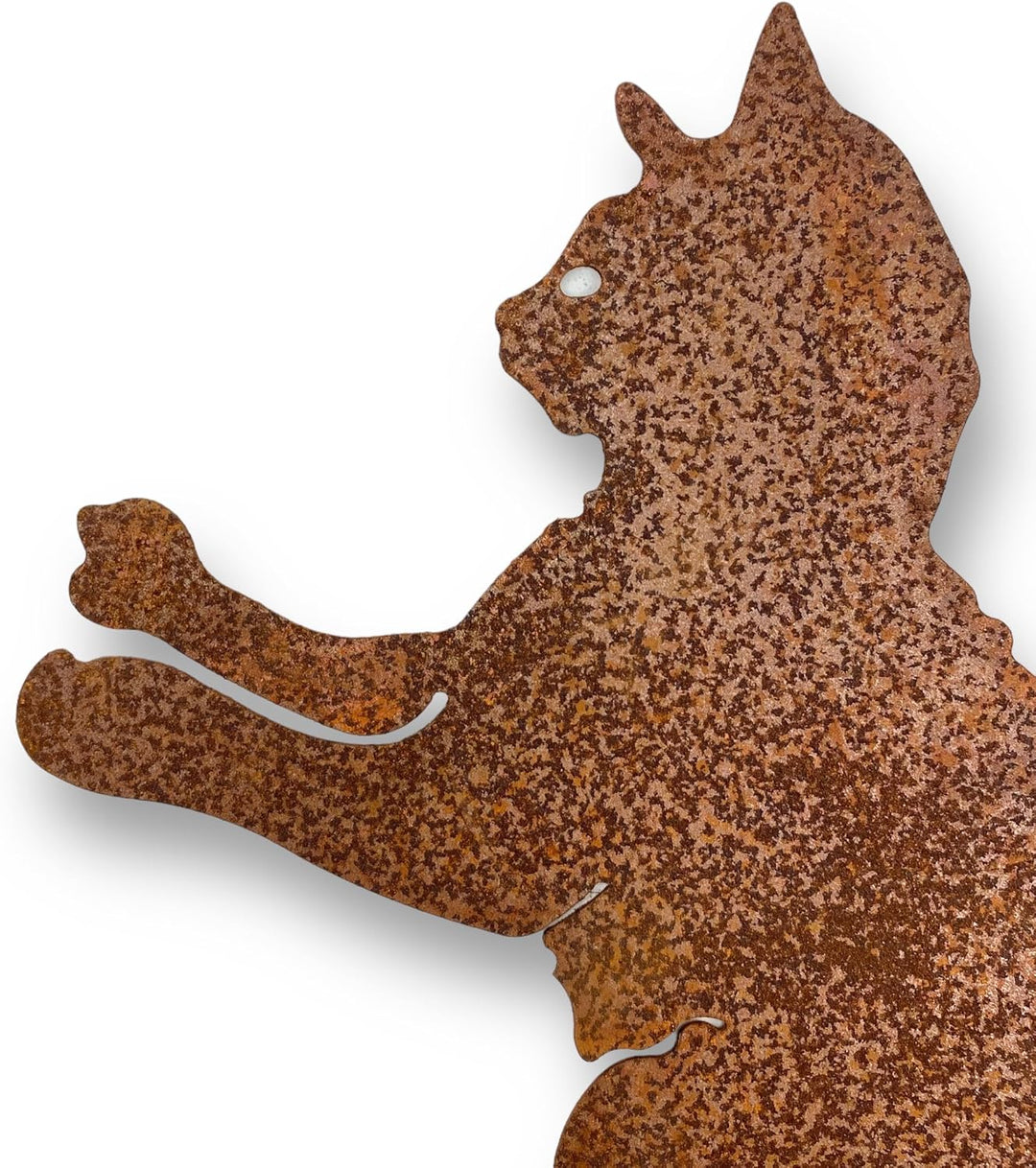Crispe home & garden Gartenstecker Edelrost - Katze mit Libelle - Höhe 58 cm Katze mit Schmetterling