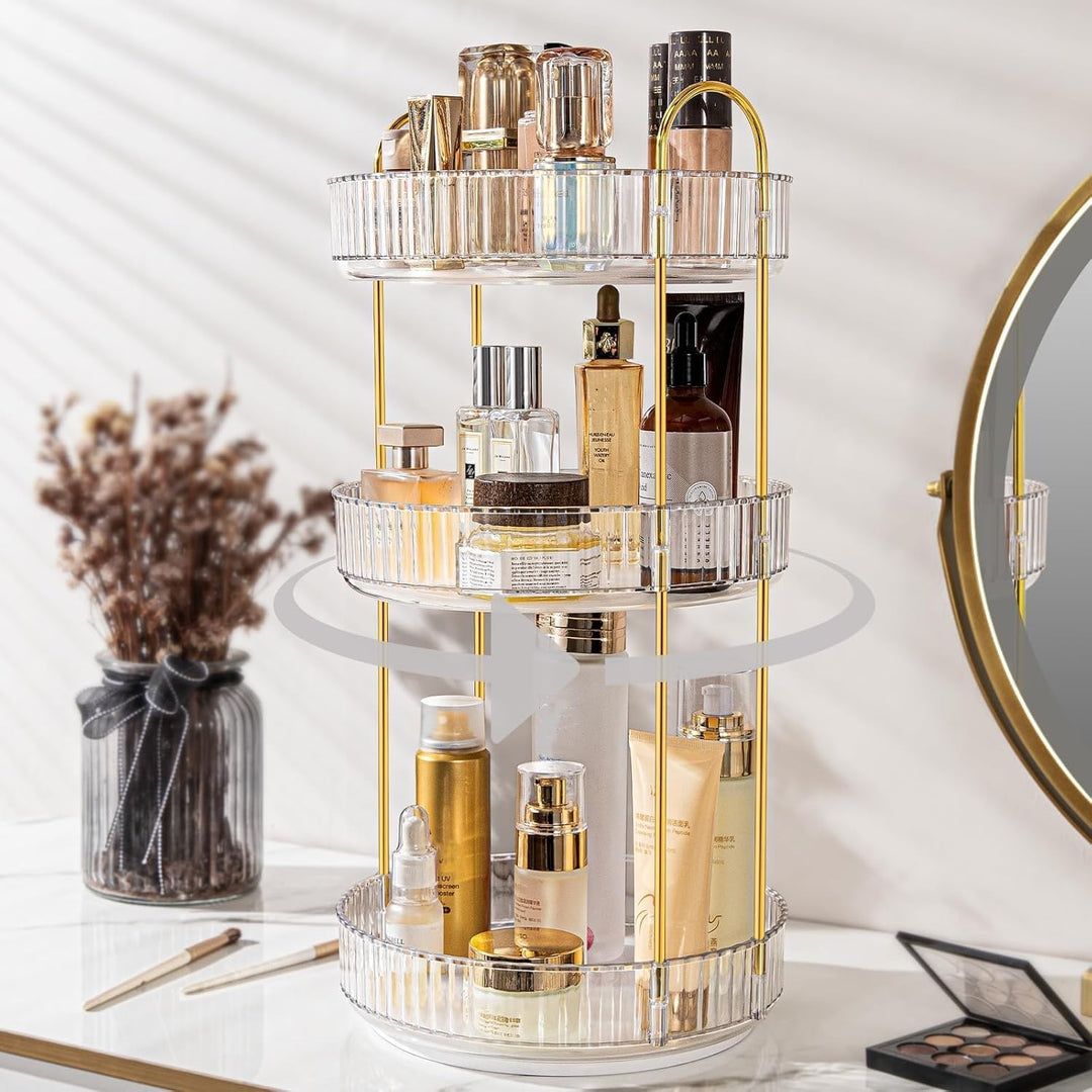 CESTATIVO Make Up Organizer, 360° Drehbar Kosmetik Organizer, Beauty Organizer, Hautpflege Organizer