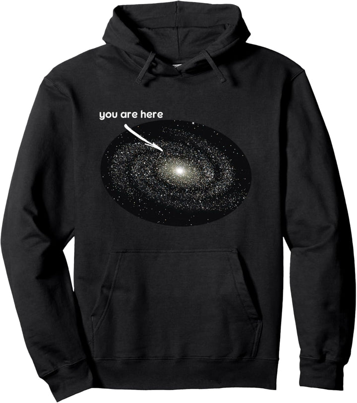 You Are Here I Astronomie Galaxie Mondlandung Planeten Pullover Hoodie