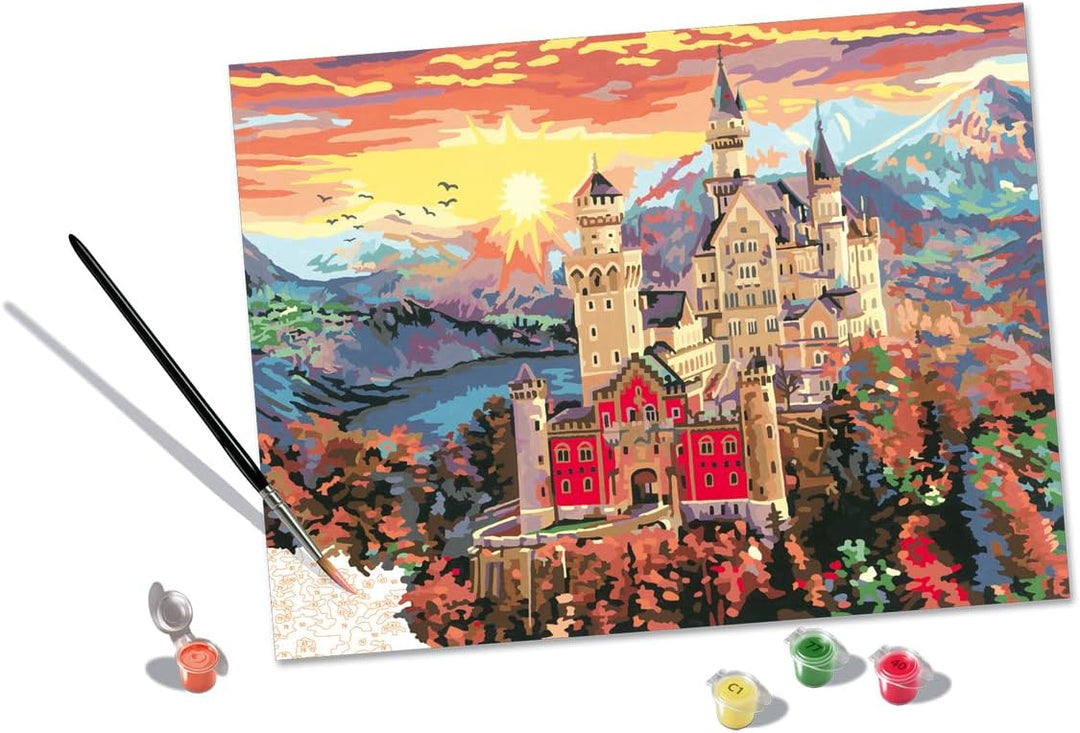 Ravensburger CreArt 20278 - Märchenhaftes Schloss - Malen nach Zahlen Erwachsene, DIY Malset mit Pin