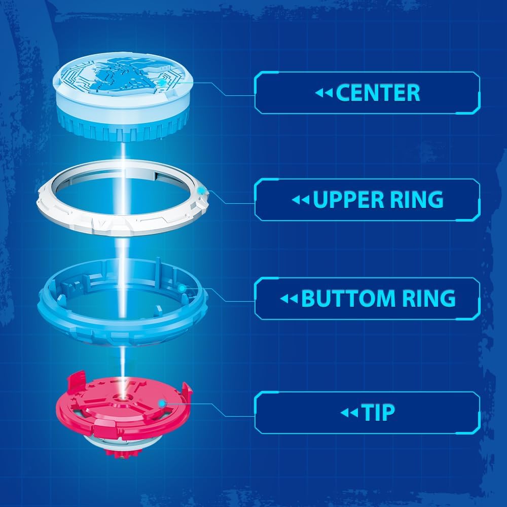 INFINITY NADO Kreisel für Kinder Metall Spielzeug Jungen, Battle Tops Kreisel Launcher Spielzeug, Sp
