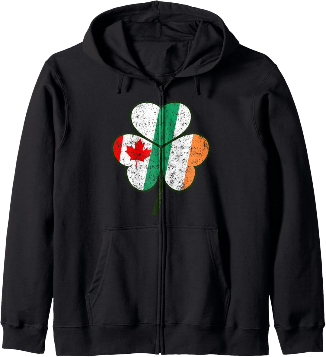 St. Patricks Day Irish Canadian Kleeblatt Kapuzenjacke