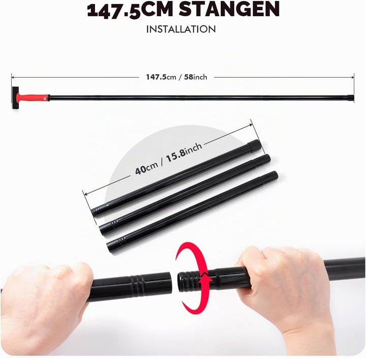 FOSHIO Tapeten Schaber LangGriff Tapetenentferner 4"Schaber mit 20PCS Klinge Tapetenschaber Und 150c