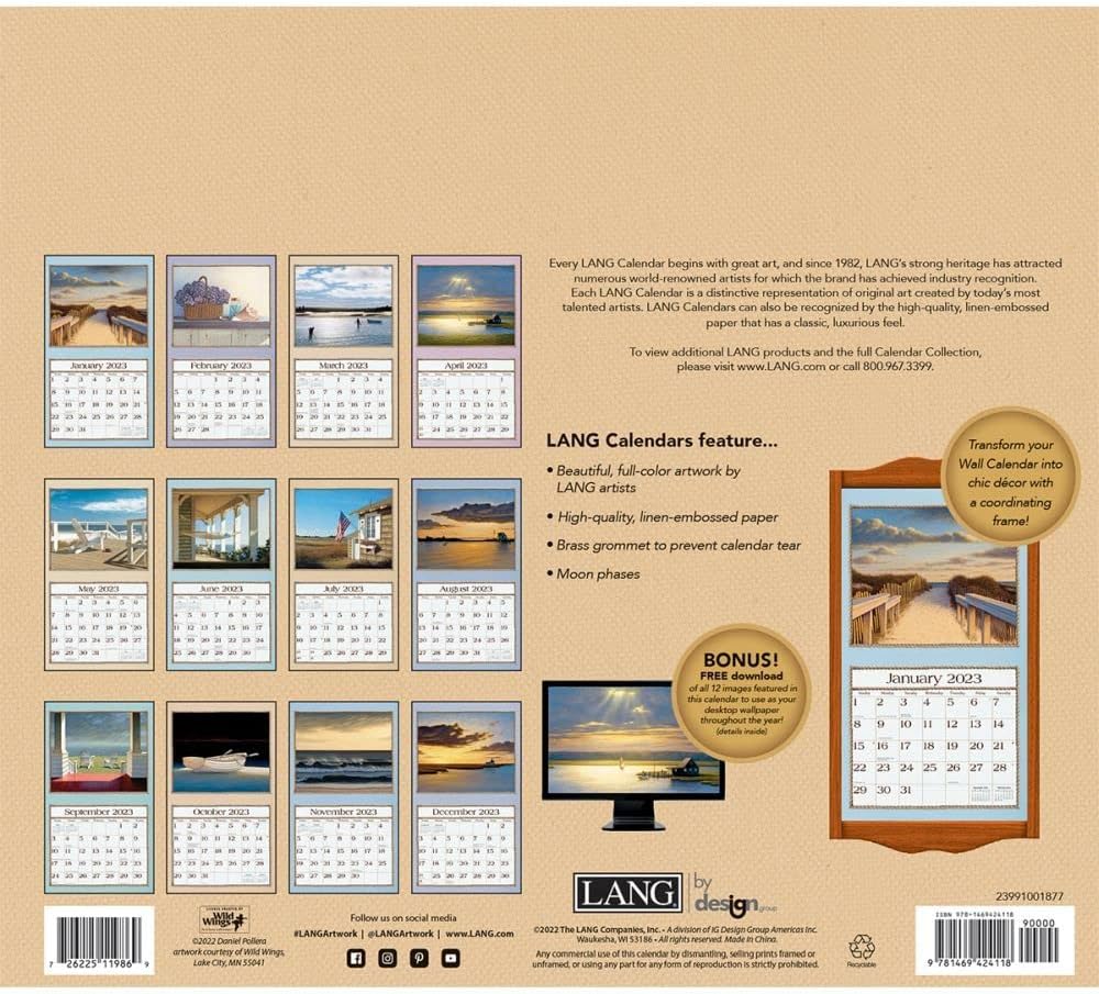 LANG SEASIDE 2023 WANDKALENDER, 2023