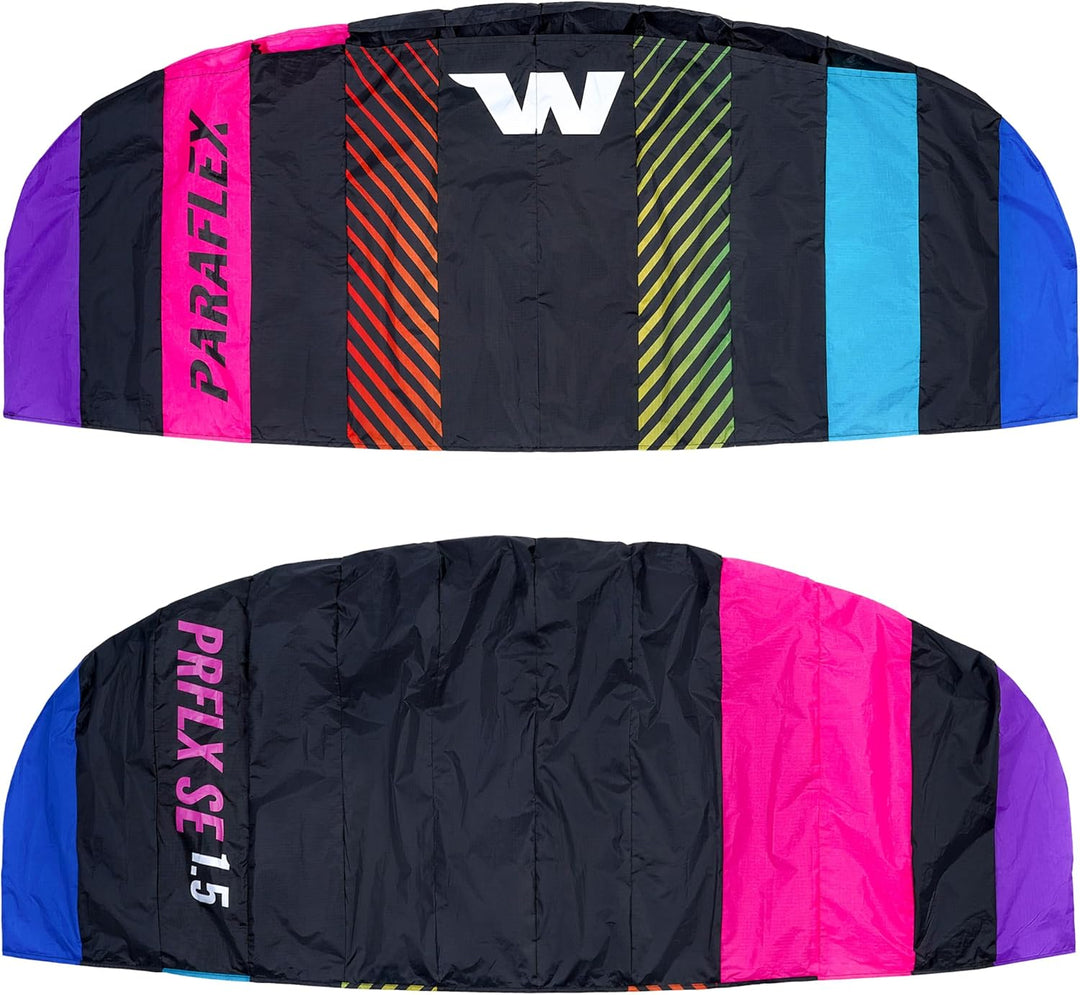 Wolkenstürmer® Paraflex Basic 2-Leiner Lenkmatte 2.1 SE grau - Kite Drachen mit Flugschlaufen – Zwei