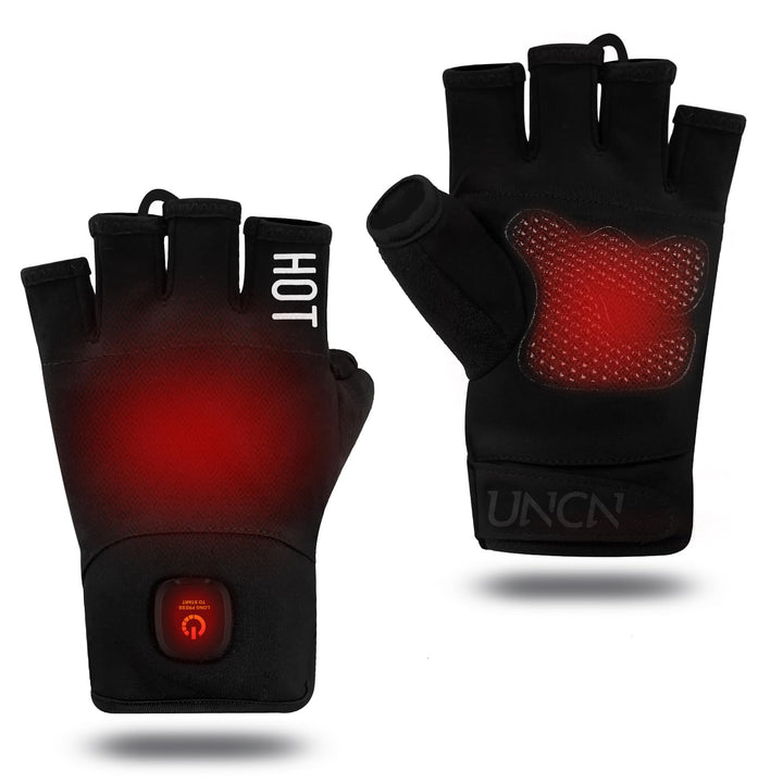 uncn Beheizte Handschuhe Fingerlos für Frauen Mann Arbeit Touchscreen Handschuhe für Winter Kaltes W