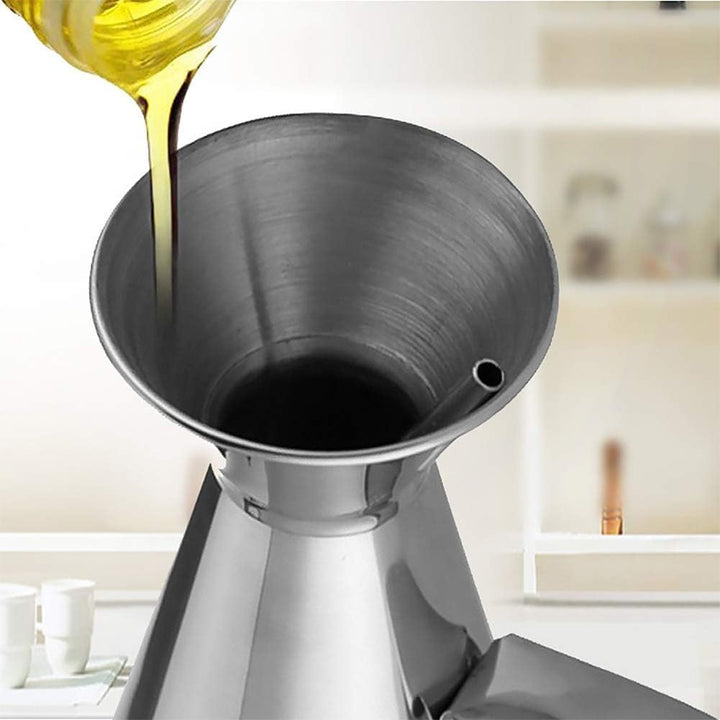 Happy Friends - Ölspender/Ölkännchen Tropffrei - Edelstahl - Silber - 1/4 L