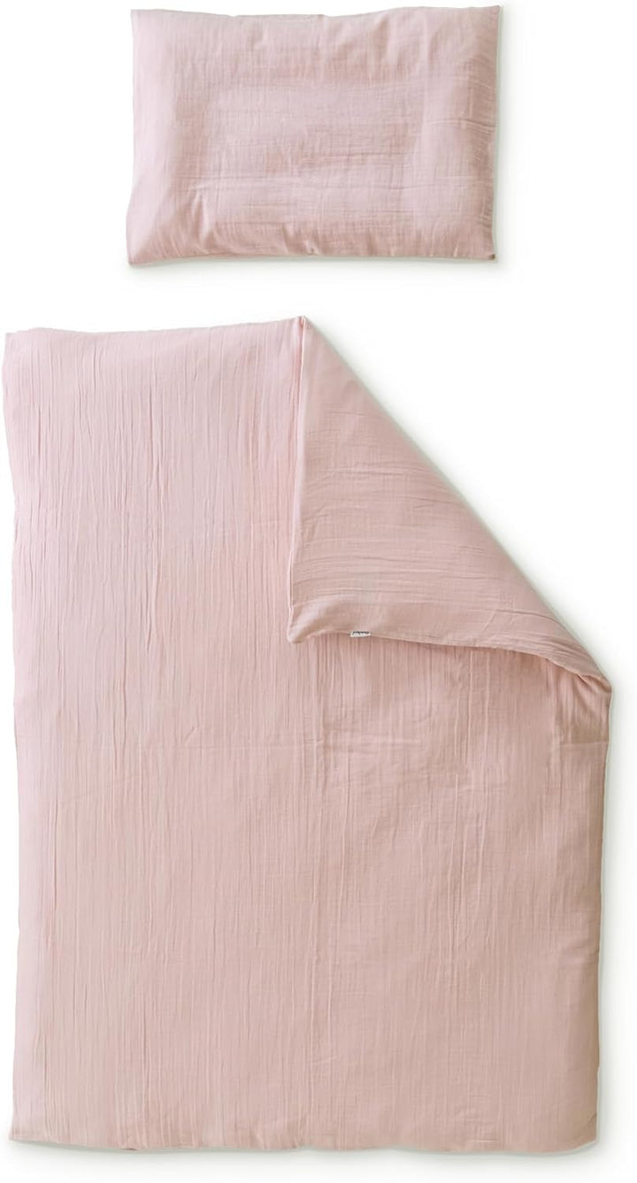 Ehrenkind® Bettwäsche-Set Musseline | 100% Bio-Baumwolle | Standard 100 by Oeko-TEX | 100x135cm + 40