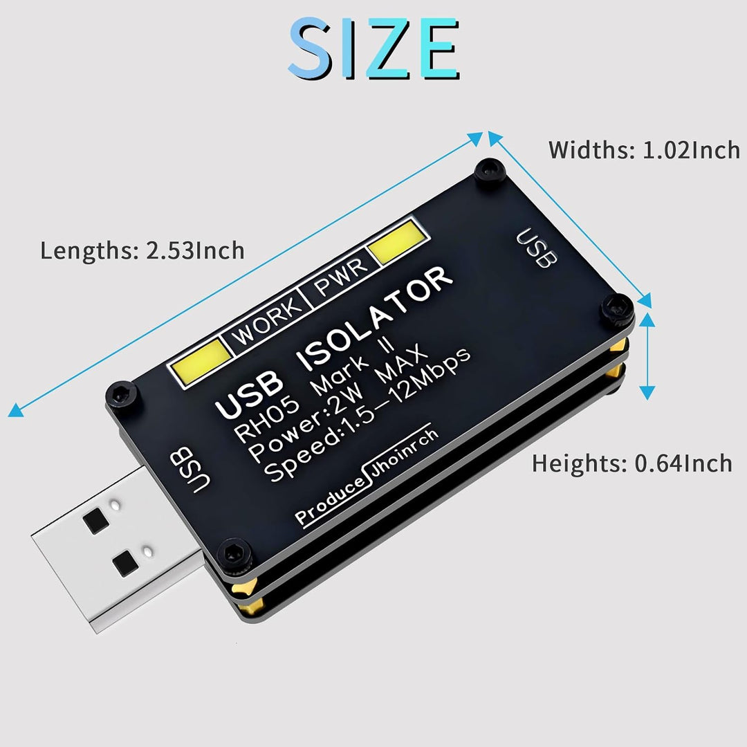 USB-Isolator, USB-Ground-Loop-Isolator, mit ADUM3160-Chip, 2W 5V geregelte Stromversorgung, unterstü
