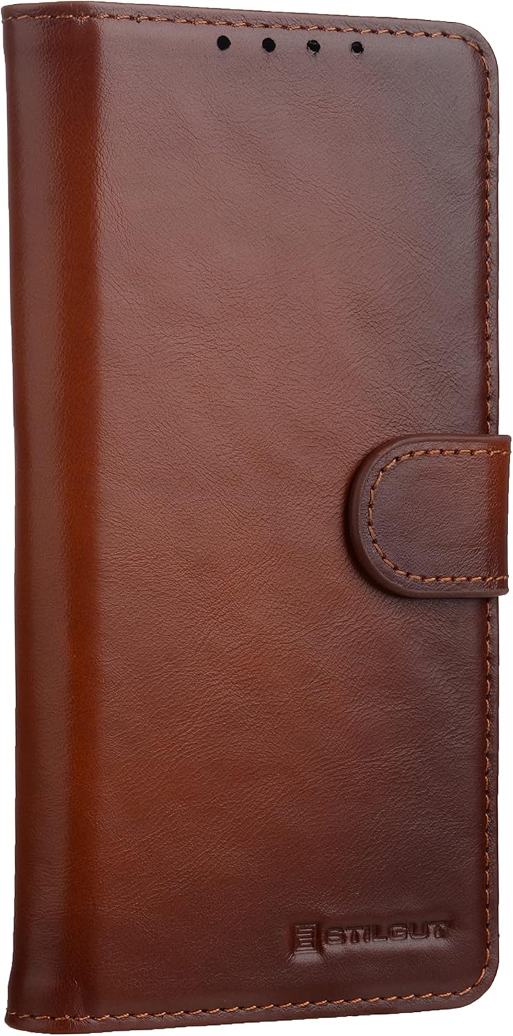 StilGut Talis kompatibel mit Samsung Galaxy A72 Hülle mit Kartenfach aus Leder, Wallet Case, Lederhü