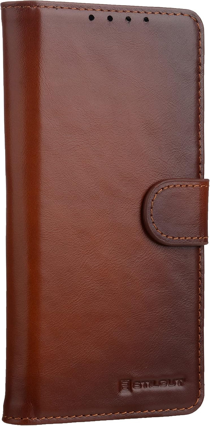StilGut Talis kompatibel mit Samsung Galaxy A72 Hülle mit Kartenfach aus Leder, Wallet Case, Lederhü