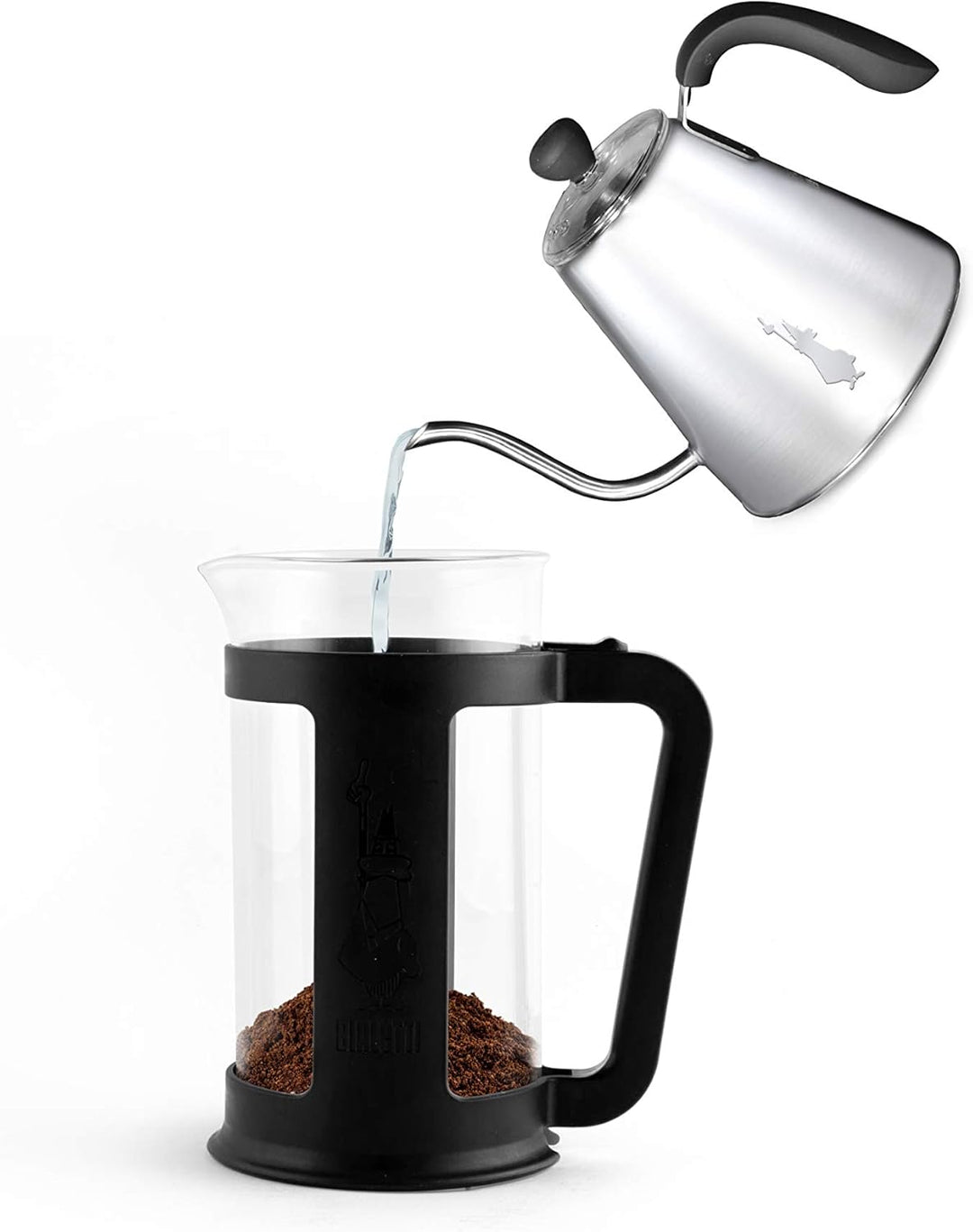 Bialetti French Press Smart Kaffeebereiter Schwarz One Size, 1,0 Liter, Schwarz