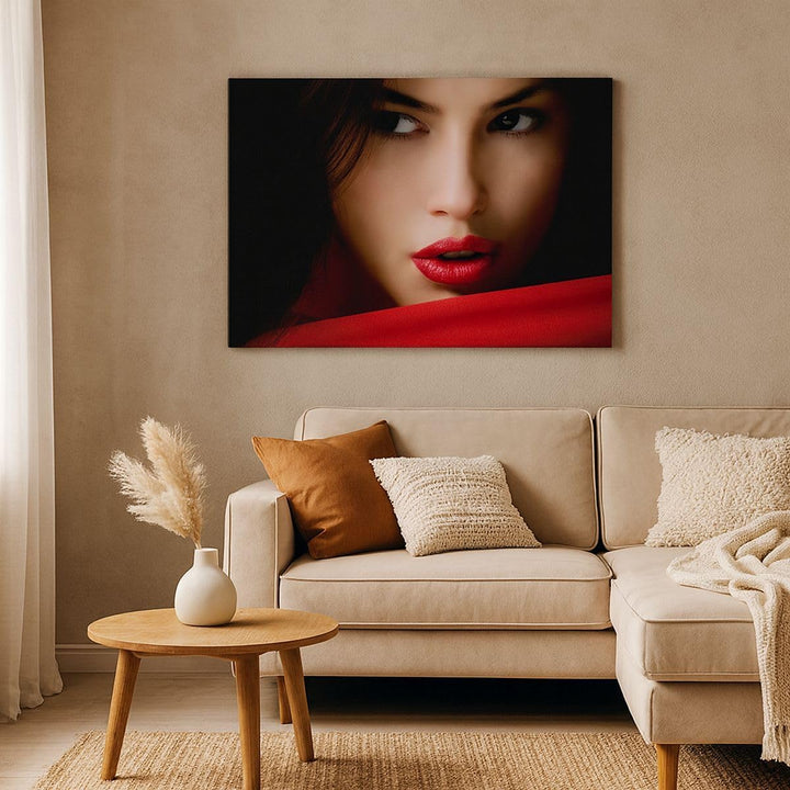 Bilder auf Leinwand 100x70cm Leinwandbild Schönheit brünette eleganc mädchen Gross Wanddeko Bild Sch