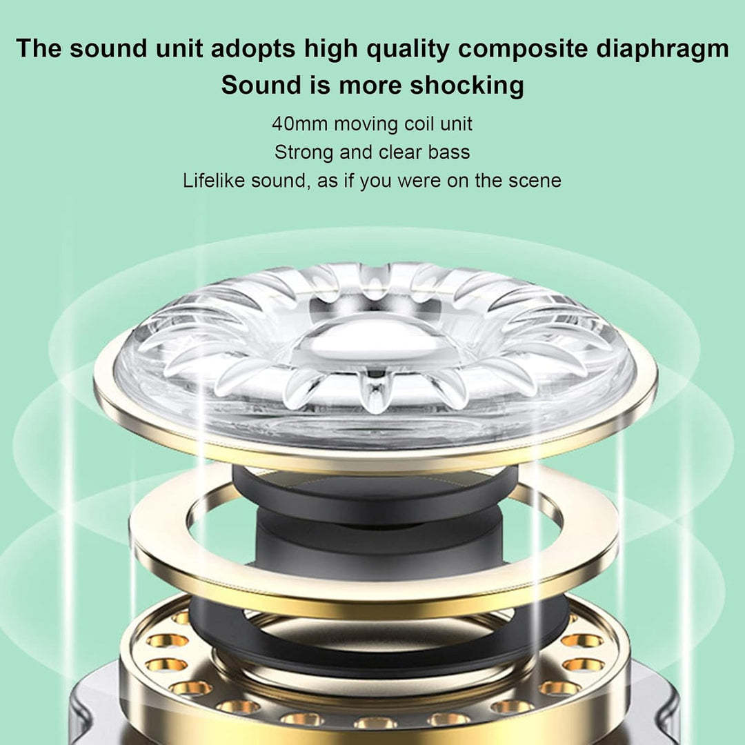 ASHATA Kopfhörer mit Aktiver Geräuschunterdrückung, Bluetooth 5.0, Faltbarer Kabelloser Over Ear Kop