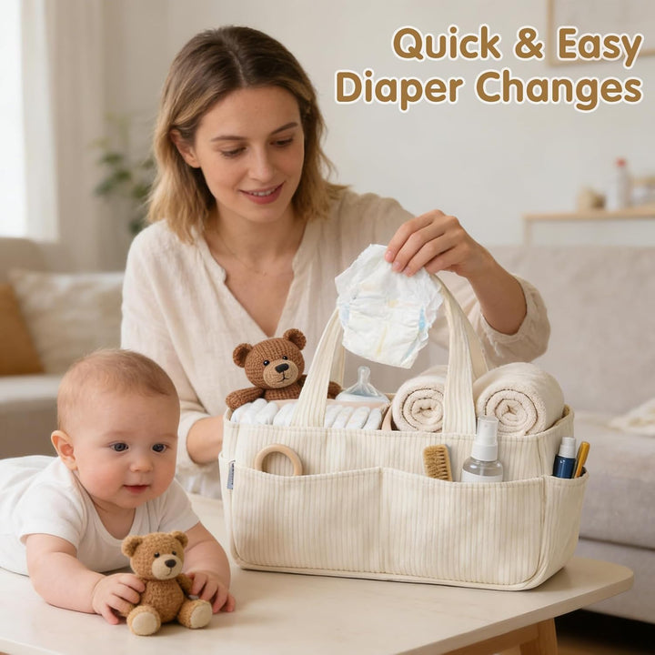 Wickelkorb Organizer, Baby-Aufbewahrungskorb für Wickeltisch, Wickelorganizer, Baby-Diaper-Caddy-Org