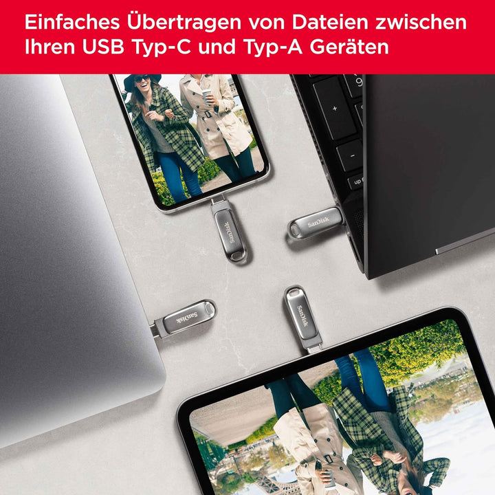 SanDisk Ultra Dual Drive Luxe USB Type-C-Laufwerk Smartphone Speicher 512 GB (Mobiler Speicher, USB
