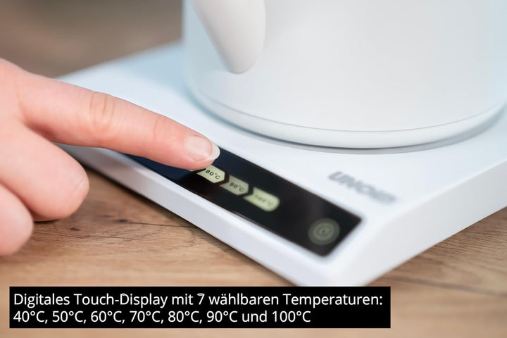 Unold 18210 Blitzkocher Clara, Wasserkocher, 1.000 W, 0,6L – 360° drehbar, mit Warmhaltefunktion, 7