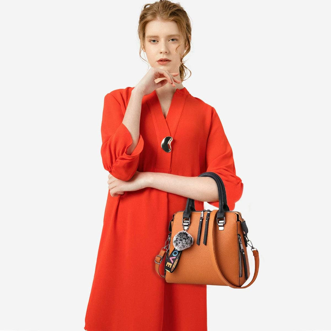 NICOLE &amp; DORIS Mode Handtaschen Damen Taschen Elegant Shopper Tote Leder Schultertasche Frauen Umhän