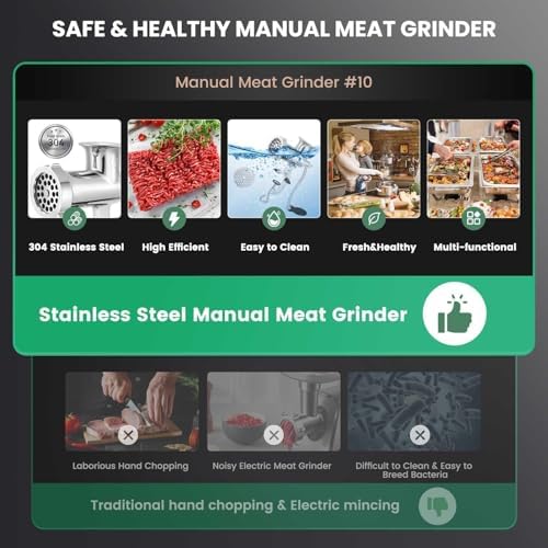 Manueller Fleischwolf aus Aluminiumlegierung, Wurstfüller-Schleifmaschine, Heimküchenzubehör, Füller
