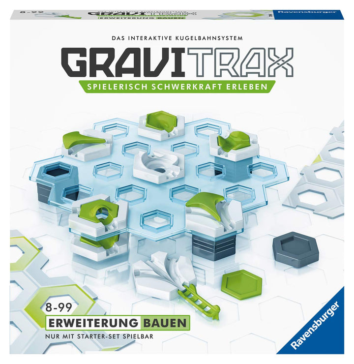 Ravensburger GraviTrax Erweiterung Bauen - Ideales Zubehör für spektakuläre Kugelbahnen, Konstruktio
