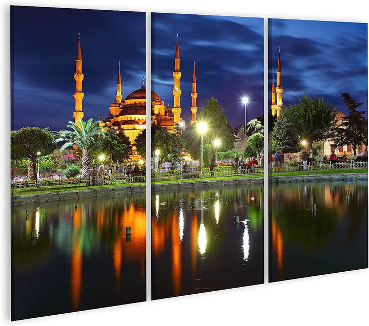 islandburner Bild auf Leinwand Blaue Moschee Istanbul Türkei Bilder Wandbilder Poster Leinwand 130x8