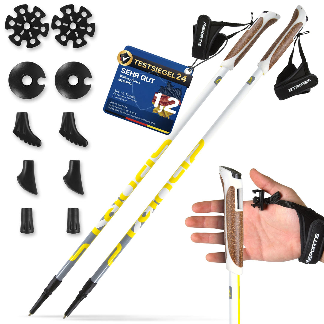 Nordic Walking Stöcke Premium - hochwertige Qualität - Superleicht - auswählbar mit Tragetasche - Wa