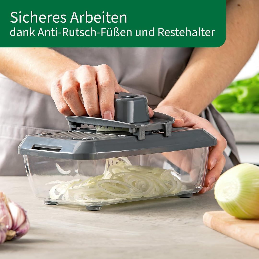 FACKELMANN Chefkoch Mehrzweck Gemüseschneider 16-Teilig – Das Multi-Tool für die Küche ist Cutter, D