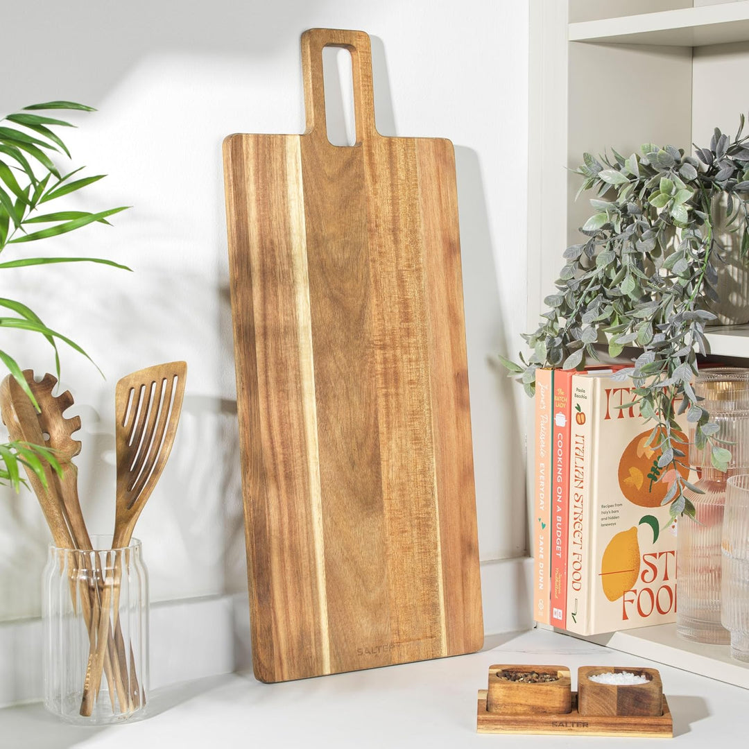 Salter BW13693EU7 Toronto Servierbrett – 60 cm Pizzaschaufel aus Holz, grosses Weidebrett, FSC-zerti