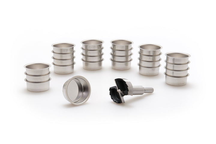 A.J. Wwe - Metallwaren GmbH Teelicht Tülle 40 mm und EIN Forstnerbohrer verzahnt 1 5/8'' (42 mm), Mo