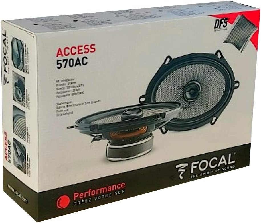 KIT Set FÜR Focal Access 570AC 570 AC 2 ovale Koaxiallautsprecher 2-Wege 5 x 7 13 x 18 cm 60 Watt RM