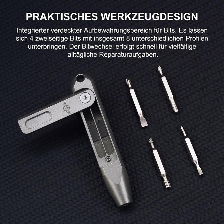 OKNIFE Otacle D1 Mini Titan 8-in-1 Magnetisch Schraubendreher Set | Magnetischer Profi Schraubendreh