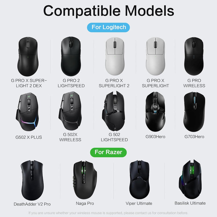 Lade-Station für Logitech Maus G PRO X Superlight 2, G502/G502X Plus Lightspeed, G703, G903, G PRO W