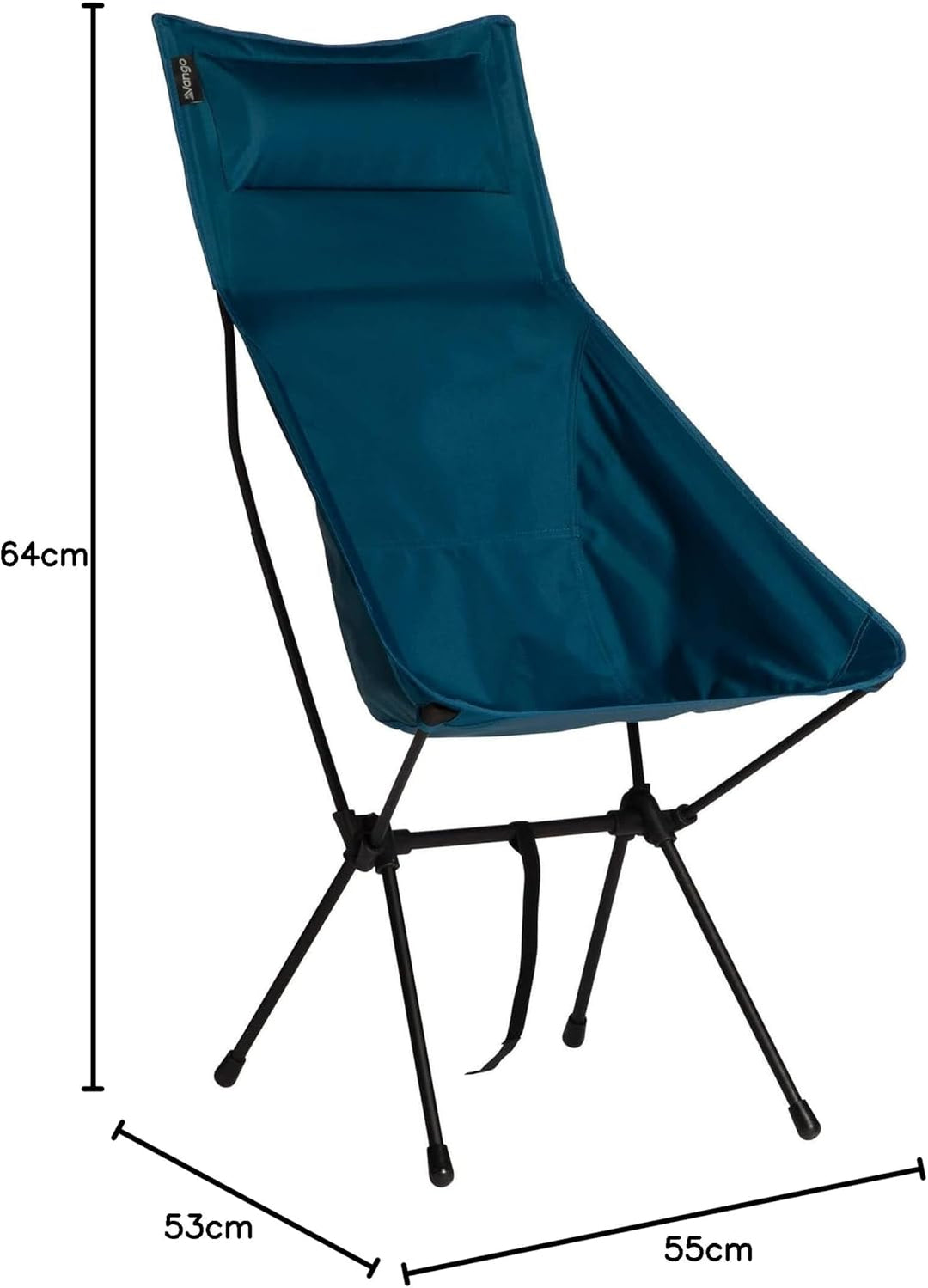 Vango - Micro Steel Tall Chair - Campingstuhl blau Mykonos Blau Einheitsgrösse, Mykonos Blau Einheit