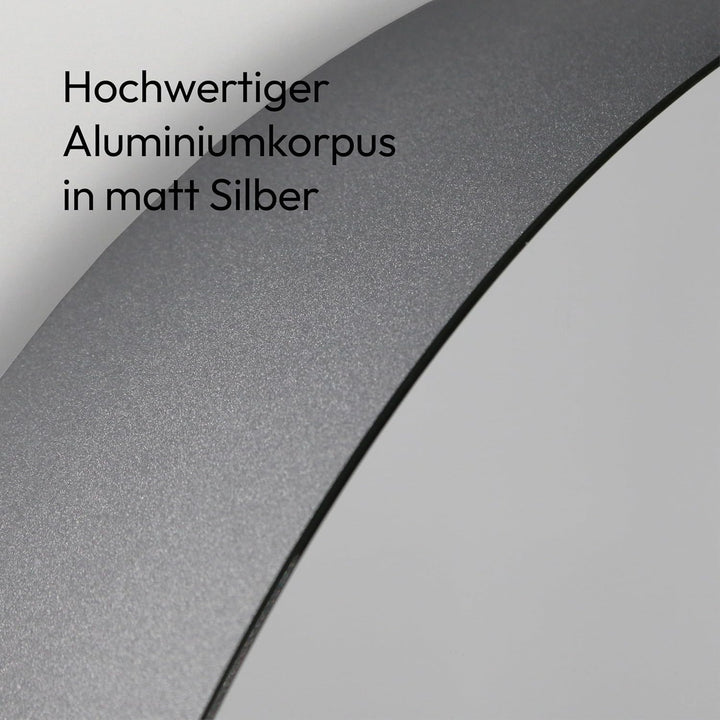 Talos Spiegelschrank Bad rund Ø 60 cm - Badezimmer Spiegelschrank mit hochwertigem Aluminium Korpus