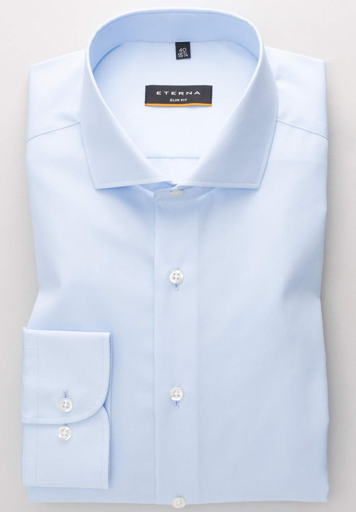 ETERNA Herren Original Shirt Slim FIT 44 Hellblau, 44 Hellblau