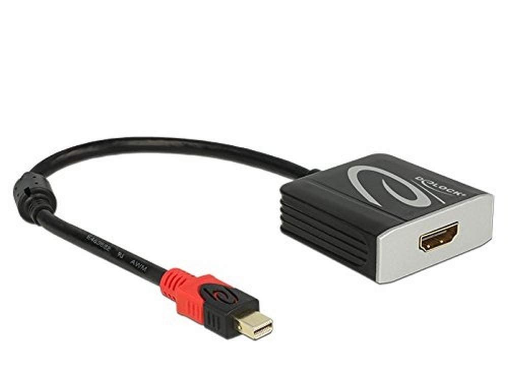 DeLock Adapterkabel Mini Displayport 1.2 Stecker > HDMI 2.0 Buchse Schwarz 4K 60Hz AKTIV, 62735