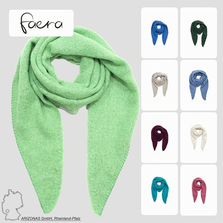 Faera XXL Dreieckstuch Bouclé elastisch weiches Cozy Material Einheitsgrösse Anthrazit, Einheitsgrös