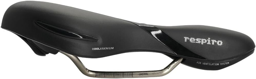Selle Royal Atem Sport Athletic Sattel für Herren 25,6 x 22,7 cm Schwarz, 25,6 x 22,7 cm Schwarz
