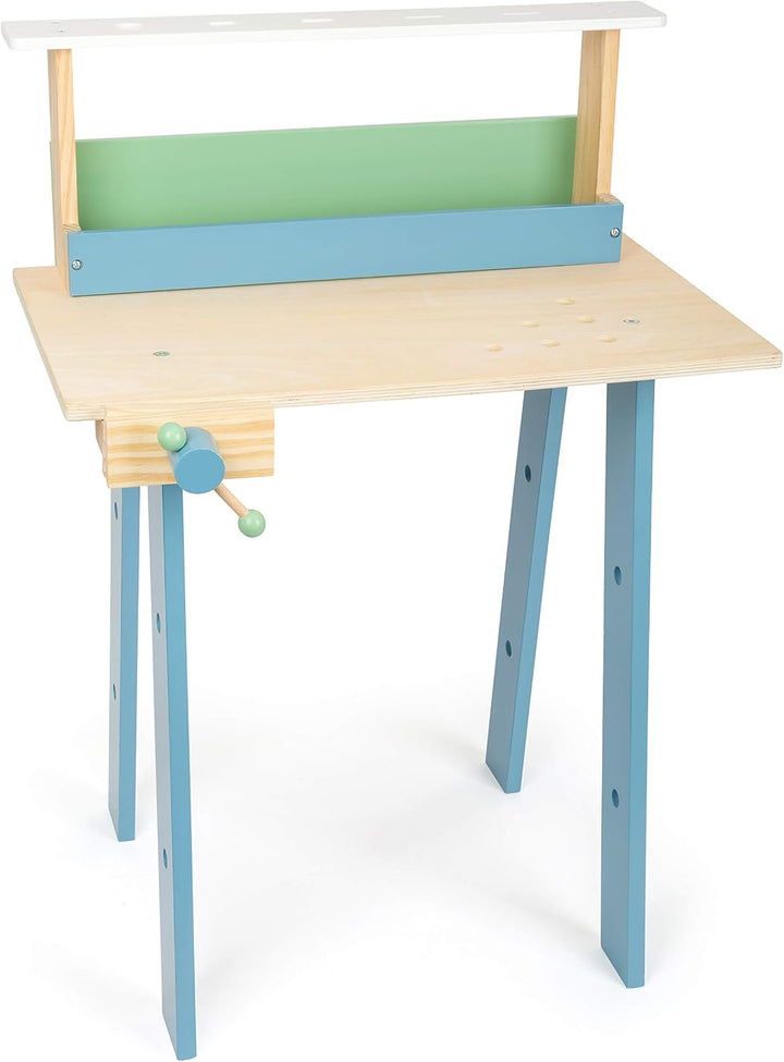 small Foot Werkbank Nordic aus Holz, inkl. Werkzeugen und Zubehör, Rollenspielzeug für Kinder, ab 3