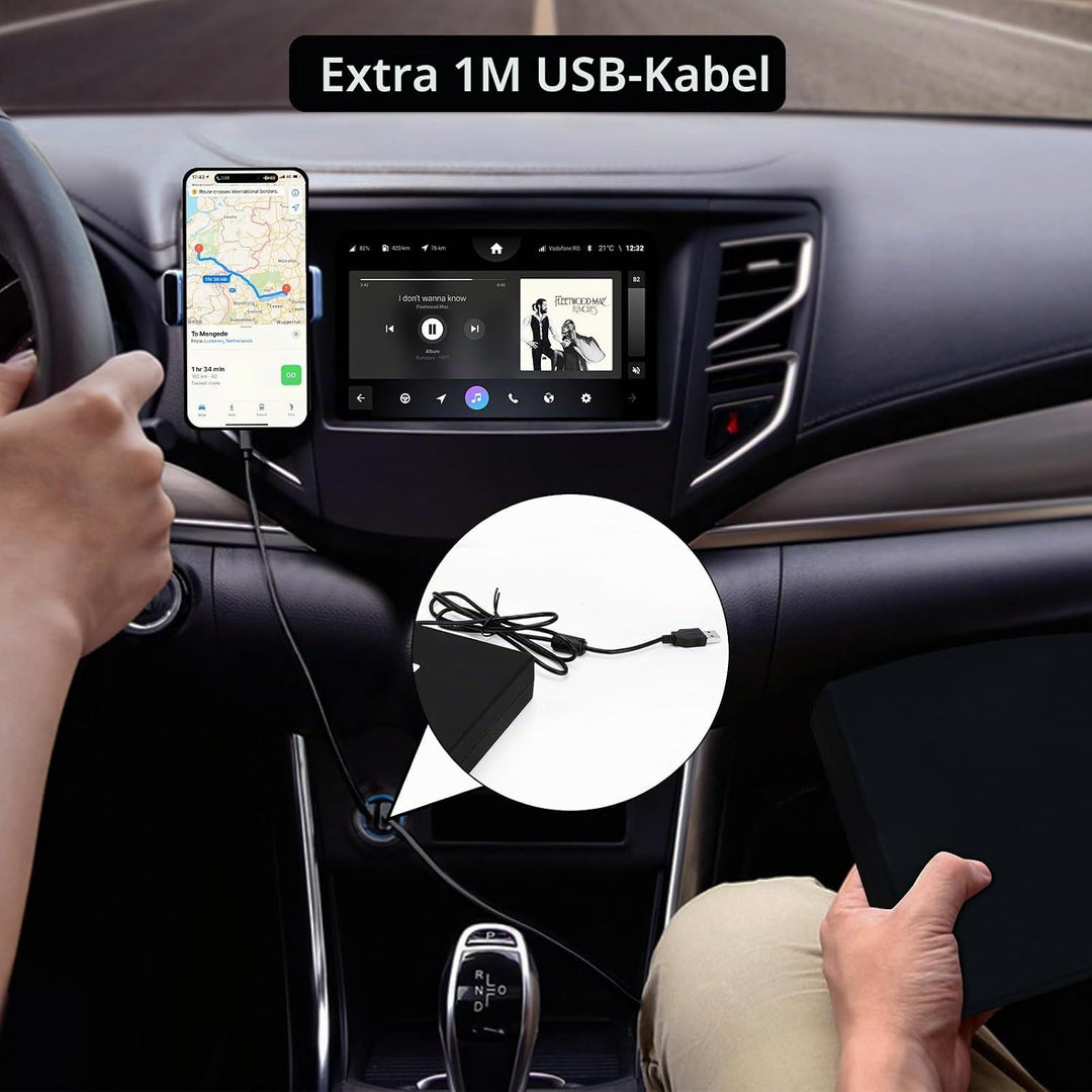 CD Player für Auto mit USB Anschluss,Universell Tragbarer Externer CD/DVD-Dish Box Player Fürs Auto,