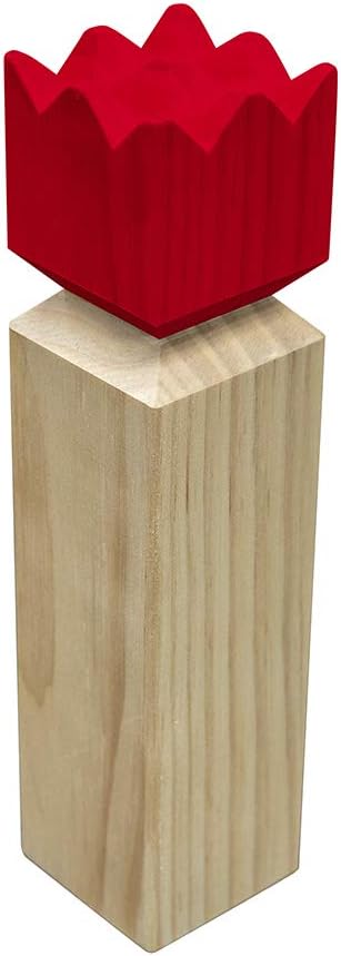 Carromco Kubb Wikingerschach Odin-M, aus Kiefernholz mit rotem König, wetterfester Tasche, Outdoor S