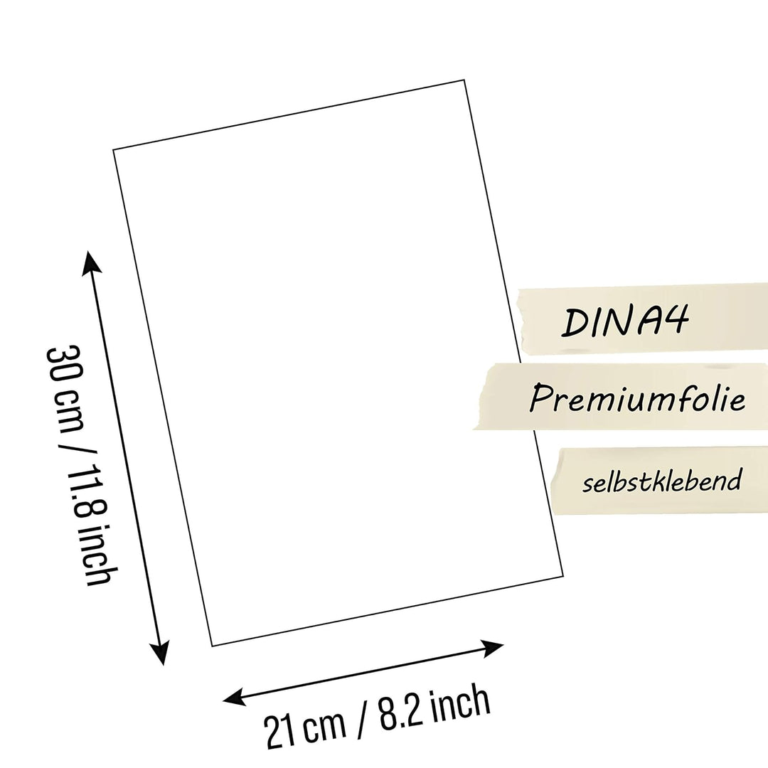 PrintAttack D009 Vinylfolien Set selbstklebend DIN A4 Oracal 621 glänzend Plotter Folien zum Plotten