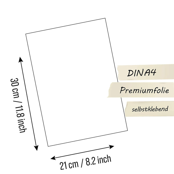 PrintAttack D009 Vinylfolien Set selbstklebend DIN A4 Oracal 621 glänzend Plotter Folien zum Plotten