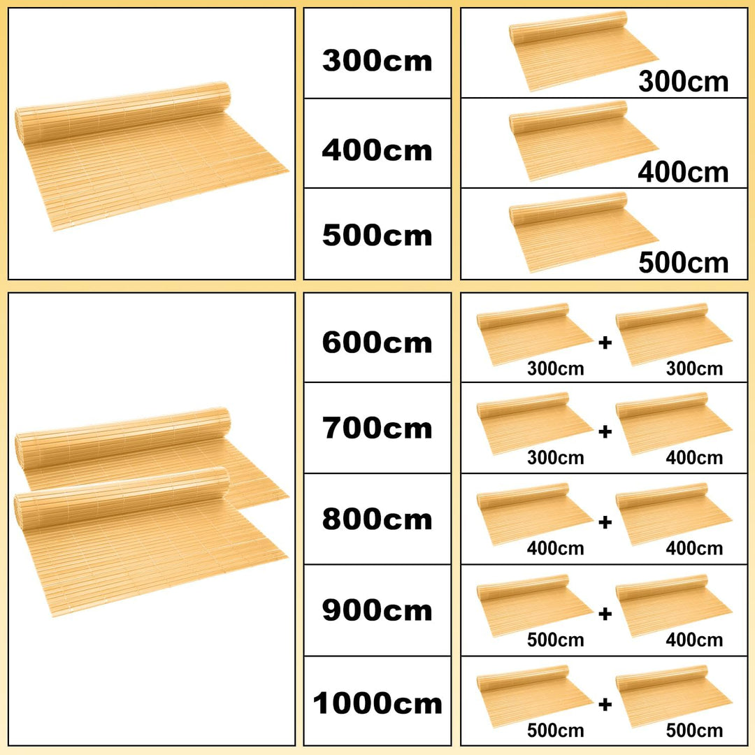 Izrielar 80 x 300 cm PVC Sichtschutzmatte, Sichtschutzzaun Wetterfest Sichtschutzstreifen, Balkonumr