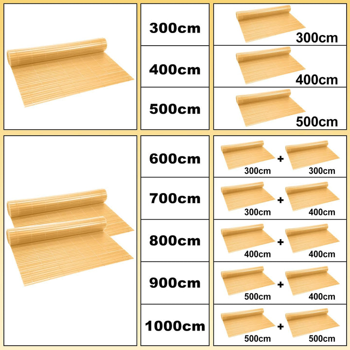 Izrielar 80 x 300 cm PVC Sichtschutzmatte, Sichtschutzzaun Wetterfest Sichtschutzstreifen, Balkonumr