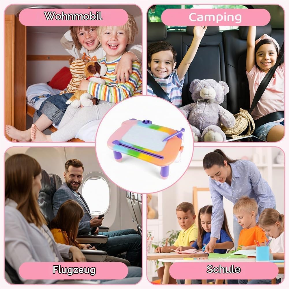 OFFCUP Magnetische Maltafel Kinder Zaubertafel ab 3 Jahr Bunt Magnetische Zeichenbrett Lernspielzeug