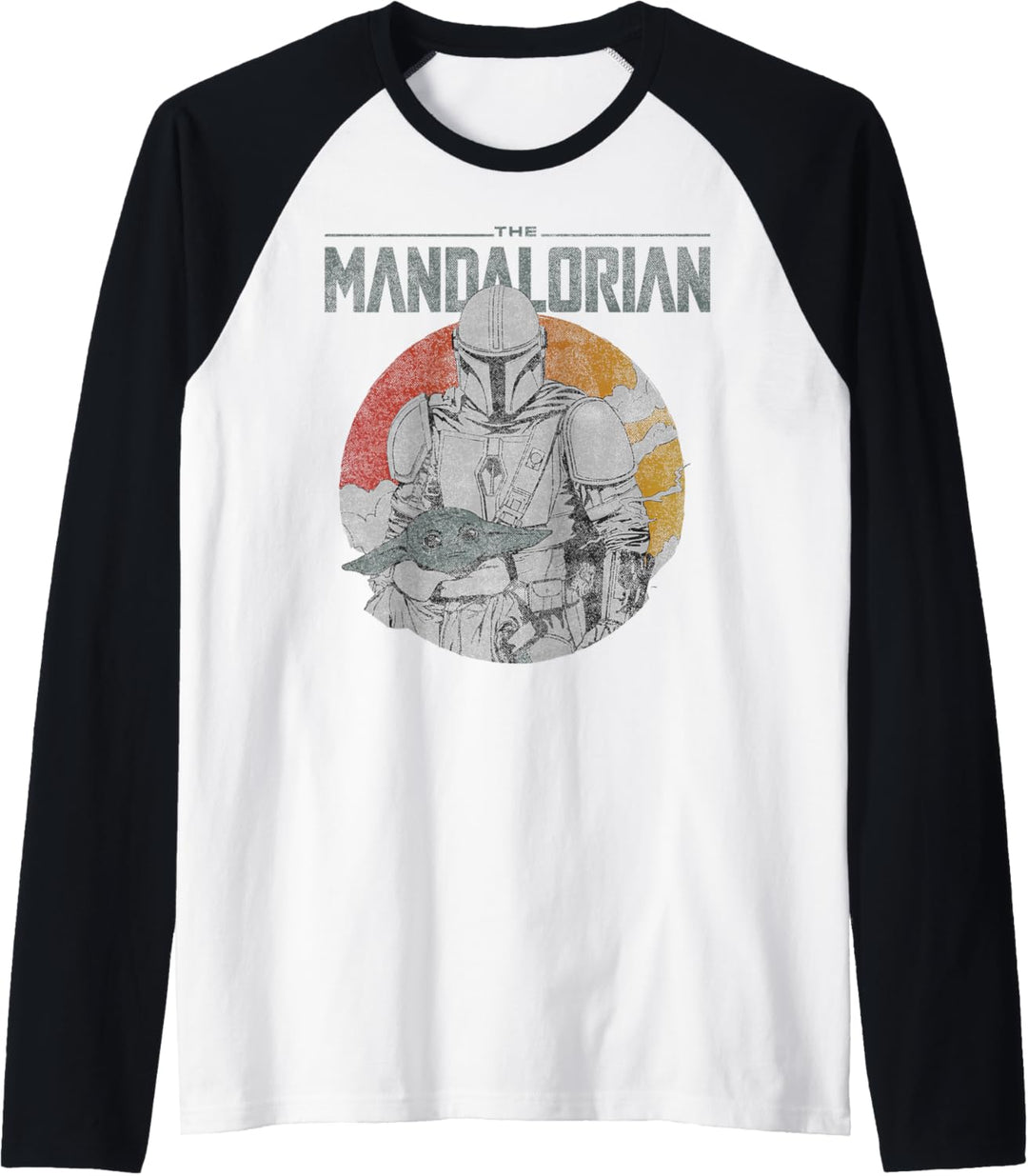 Star Wars Mandalorian & The Child Smiling Circle Raglan