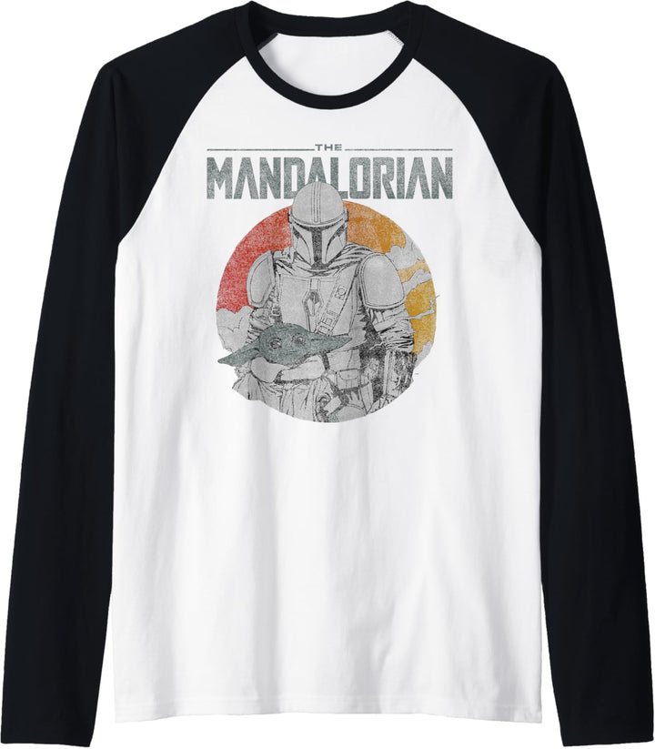 Star Wars Mandalorian & The Child Smiling Circle Raglan