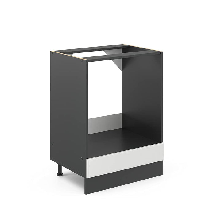 Vicco Herdumbauschrank R-Line, Weiss Landhaus/Anthrazit, 60 cm ohne Arbeitsplatte Weiss Landhaus Her